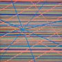 Coloured lines 1.1  hellblau 2026, 25x25, Acryl-Acrylstifte auf Leinwand, € 250